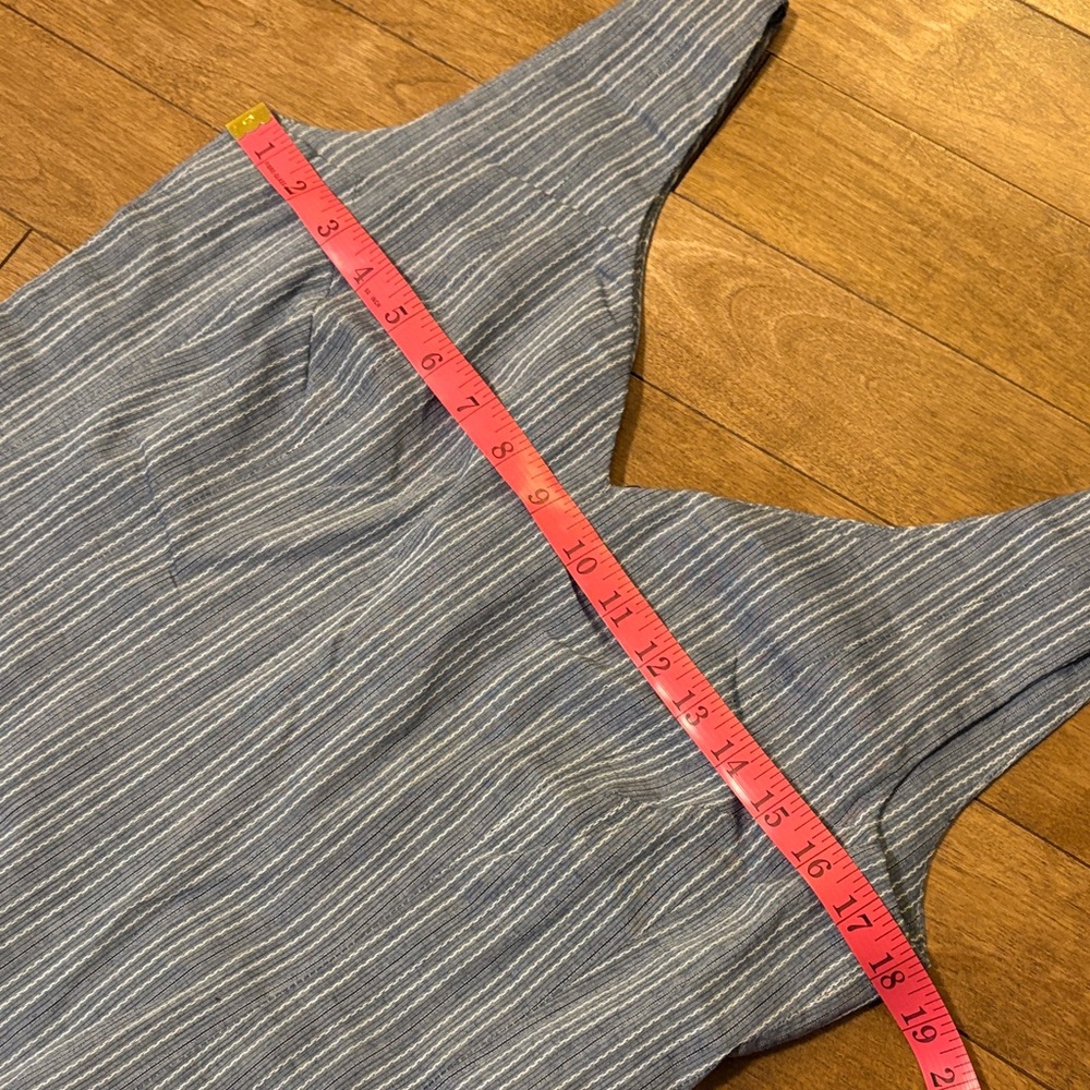 Vintage Blue and White Striped Midi Dress - Picture 8 of 10